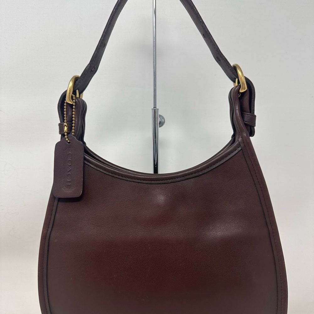 Vintage Y2K Coach Soho Dark Brown Leather Shoulder Hobo Bag